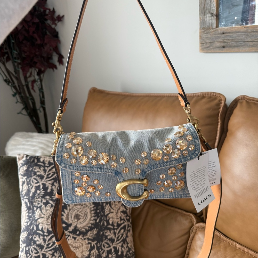 NWT Coach Crystal Denim Tabby 26 - Picture 12 of 16